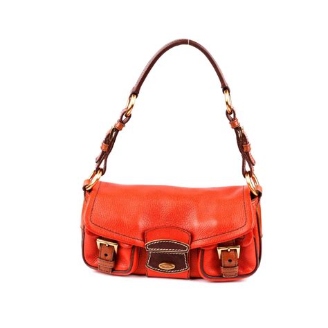 prada milano nylon bags orange|prada leather shoulder bag price.